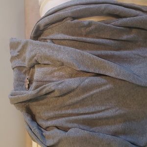 Loft medium grey hooded cardigan